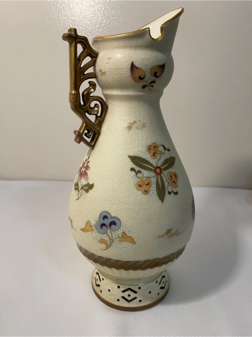 19th-century Austrian or German historicist porcelain ewer piece.